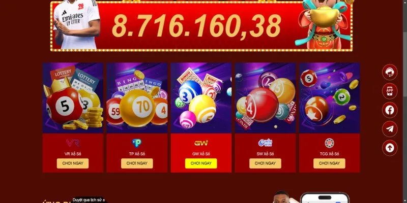 Cùng tìm hiểu các sân chơi tại xổ số 98win cụ thể