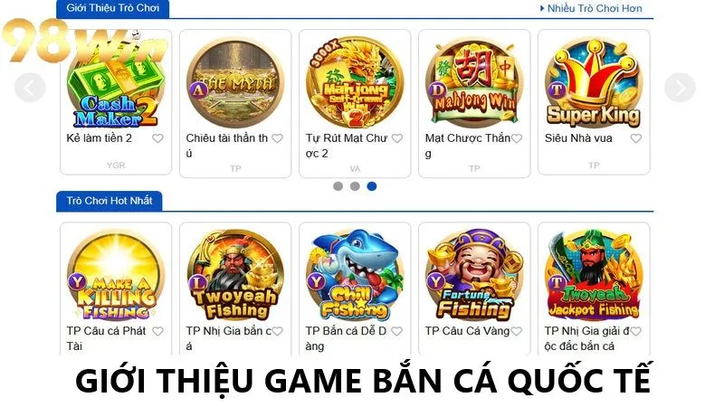 Giới thiệu game bắn cá quốc tế