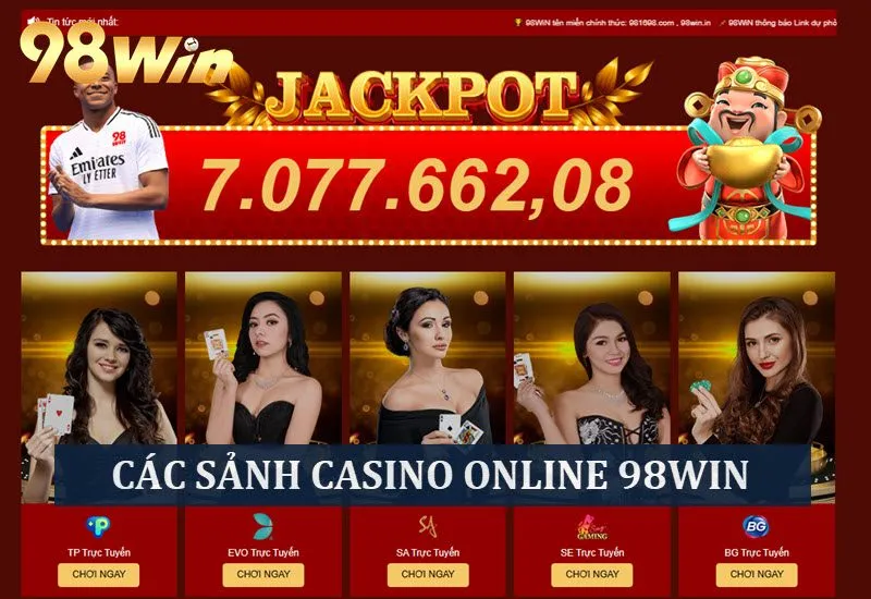 Các sảnh casino trực tuyến nên thử tại nhà cái 98win